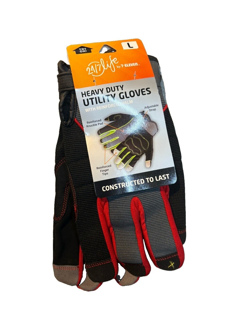 (A2) AirLife T-Eleven Heavy Duty Utility Work Gloves Reinforced Palm Size L New